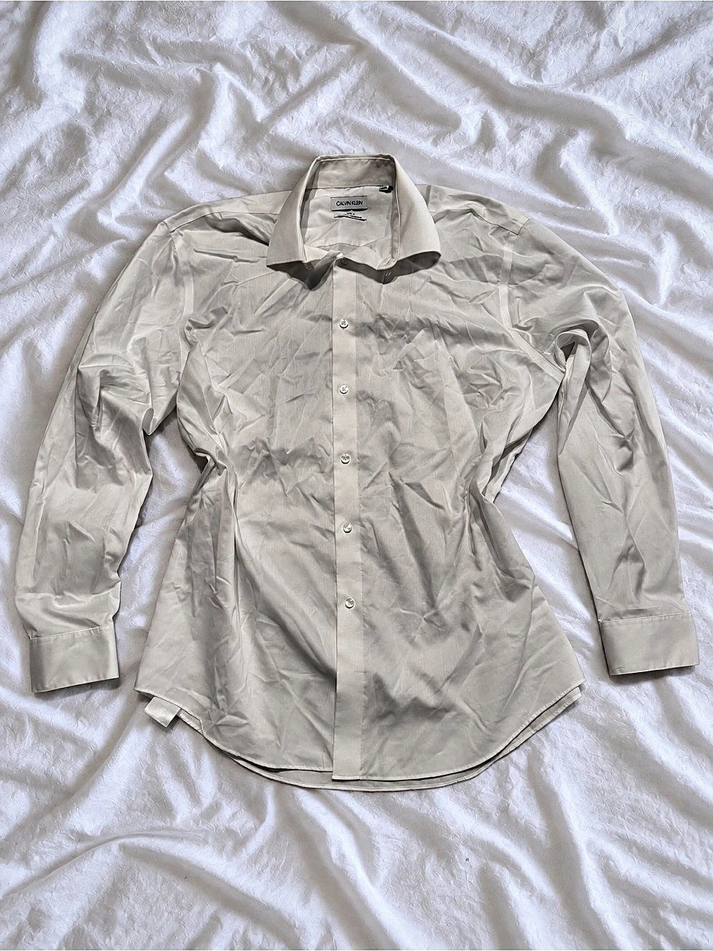 Calvin Klein Long Sleeve Button Down White Size L Like New